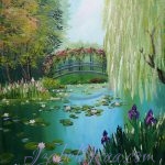 "Enchanted Pond - The Keeper of Forgotten Memories". Oil painting on canvas.