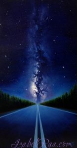 "Galactic Journey". Oil painting on canvas. Izabel Raa