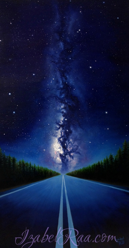 "Galactic Journey". Oil painting on canvas.