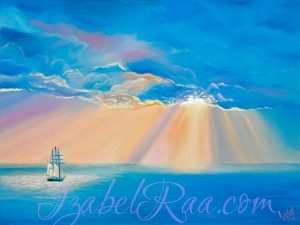 "Grand Voyage". Original oil painting on canvas. Izabel Raa