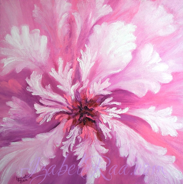 "The Flower from the Garden of the Snow Queen". Oil painting on canvas.