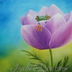 "The House of Cute Little Frogling". Oil painting on canvas.