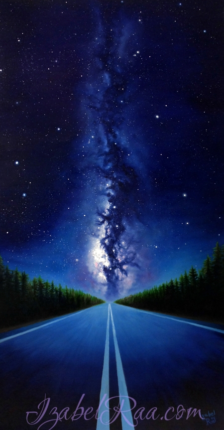 "Galactic Journey". Oil painting on canvas.