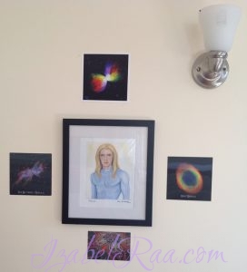 Print of original oil painting "Rainbow (Boomerang) Nebula". Izabel Raa