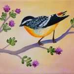 "Morning Bird of Bliss and Joy". Oil painting. Izabel Raa, 2018