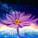 "Cosmic Lotus of Divinity". Oil painting on canvas. Izabel Raa