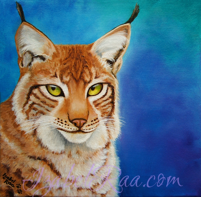 "Lynx". Oil painting on canvas. © Izabel Raa, 2019