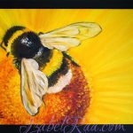 "Sunny Bumblebee" (“Солнечный шмель”). Oil painting on canvas panel. © Izabel Raa, 2021