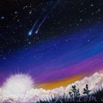 "Two Starseeds are Landing on the Planet Earth" (“Две звездные души приземляются на планету Земля”). Oil painting on canvas panel. © Izabel Raa, 2021