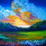 "Sunset Symphony". Oil painting on canvas