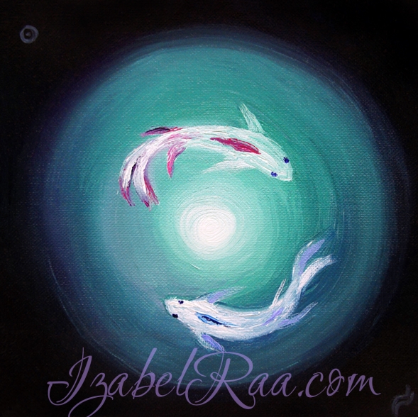 "Balance and Ascension" (“Баланс и Вознесение”). Oil painting on canvas panel. © Izabel Raa
