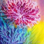 "Birth of a New Life" (“Рождение новой жизни”). Oil painting on canvas panel. © Izabel Raa, 2022