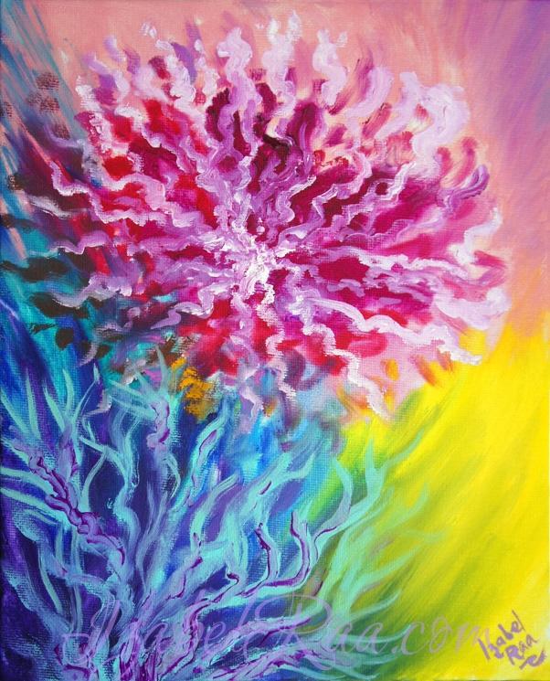 "Birth of a New Life" (“Рождение новой жизни”). Oil painting on canvas panel. © Izabel Raa, 2022