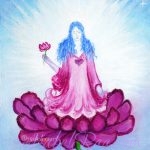"Blessings of Guanyin. Radiance of the Soul" (“Благословение Гуаньинь. Сияние души”). Oil painting on canvas. © Izabel Raa