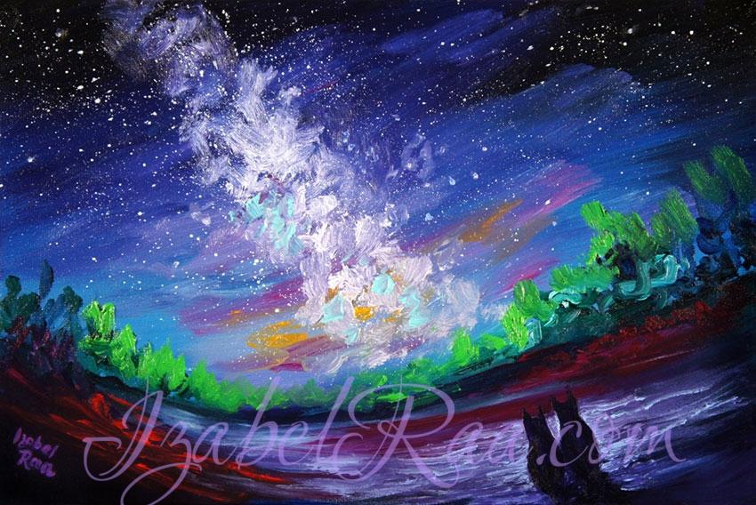"Dreaming Together" (“Мечтая вдвоем”). Oil painting on canvas. © Izabel Raa
