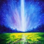 "The River of Inner Light" (“Река внутреннего света”). Oil painting on canvas panel. © Izabel Raa